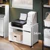 SoBuy Arkivskab Printer Stand Mobilt Arkivskab Sidebord ASK02-W