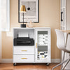 SoBuy Arkivskab Printer Stand Mobilt Arkivskab Sidebord Skænk ASK09-W