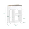 SoBuy Arkivskab Printer Stand Mobilt Arkivskab Sidebord ASK10-WN