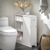 SoBuy Toiletpapirholder Toilet opbevaring Stativ Badeværelsesskab BZR106-W
