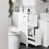 SoBuy Toiletpapirholder Toiletrulleholder Toilet opbevaring Stativ BZR111-W