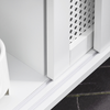 SoBuy Toiletpapirholder Toilet opbevaring Stativ Badeværelsesskab med hjul BZR119-W