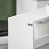 SoBuy Toiletpapirholder Toilet opbevaring Stativ Badeværelsesskab med hjul BZR119-W