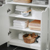 SoBuy badeværelsesskab med to hylder BZR121-W