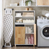 SoBuy Badeværelsesskab med Vasketøjskurv BZR143-WN