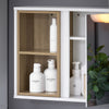 SoBuy Spejlskab Vægskab Badeværelsesskab Overskab BZR149-W