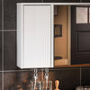 SoBuy Spejlskab Vægskab Badeværelsesskab Overskab BZR153-W
