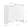 SoBuy Underskab til håndvask Badeværelsesskab med 2låger BZR157-W