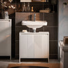 SoBuy Underskab til håndvask Badeværelsesskab med 2låger BZR157-W