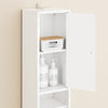 SoBuy Højskab med låger Højskab badeværelse med hylder BZR167-GW