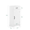 SoBuy BZR207-W badeværelsesmøbler-lille opbevaringsskab med kasse, badeværelsesafspiller i træ, opbevaring af toiletskab, fugtbestandig, hvid, 42x30x93 cm