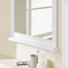 SoBuy BZR212-W badeværelse spejl, vægskab, spejlskab, badeværelse, hvidvægspejl med hylde af E1 MDF og glas, badeværelsesskab, hængende til badeværelser, 60 x 6 x 53,5 cm