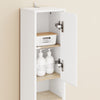 SoBuy Højskab med låger Højskab badeværelse med hylder BZR34-WN