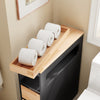 SoBuy Badeværelsesskab på hjul Toiletpapirholder Smal hylde med hjul BZR54-SCH