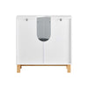 SoBuy Underskab til håndvask Badeværelsesskab med 2låger BZR92-W