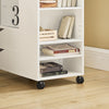 SoBuy Printerstander med hjul Rullebord Opbevaringsbord Sidebord FBT129-W