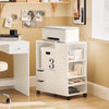 SoBuy Printerstander med hjul Rullebord Opbevaringsbord Sidebord FBT129-W