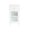 SoBuy Sengebord Cafébord Sofabord med skuffe Sidebord FBT133-W