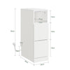 SoBuy FBT149-E-WG Slankt natbord med opladning og sensor-LED, 20x35x60cm | 20 cm bredt sidebord med fodlisteudskæring, pladsbesparende til soveværelser og små værelser, hvid imiteret træ