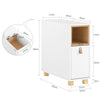 SoBuy Sidebord Opbevaringsbord Sofabord Cafébord FBT161-WN