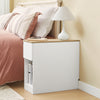 SoBuy Sengebord med 3 rum til elastisk bed sofabord, sidebord, smalt telefonbord, natbord, hvid bh ca. 20 x 60 x 65 cm FBT162-WN