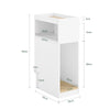 SoBuy FBT171-WN smalt sengebord, smalt sidebord med skuffe og hylde, moderne sengebord til soveværelse og stue, hvid, 20 x 35 x 60 cm