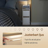SoBuy Smalt natbord med 20 cm bredt, sidebord med kasse, natbord med USB-porte, til soveværelser og stuer, farve hvidt og træ, dimensioner bh ca. 20 x 60 x 35 cm fbt11-wn