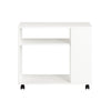 SoBuy Lave opholdsborde med hylder Sofabord Inkl. hjul Rullebord Længde 70 cm Bredde 35 cm Højde 60 cm hvid FBT34-W