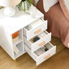 SoBuy Nattduksbord med 3 lådor Soffbord,Sidobord,Sängbord, FBT95-W