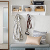 SoBuy Knagerække Væghylde med opbevaringskasser FHK35-W