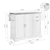 SoBuy FKW128-St Köksö på hjul med udvidelig bordplade, rumbesparende køkkenvogn, rullende køkkenvogn med to kasser og justerbar hylde, 130 x 46-71 x 91 cm, hvid