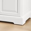 SoBuy FKW128-St Köksö på hjul med udvidelig bordplade, rumbesparende køkkenvogn, rullende køkkenvogn med to kasser og justerbar hylde, 130 x 46-71 x 91 cm, hvid