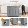 SoBuy FKW129-WN Kitchen Wagon on Wheels-Kitchen Island med foldet arbejdsoverflade, 2 skuffer og justerbare hylder, mobil serveringsvogn til køkken eller spisestue, hvid 113x91x (44–69) cm