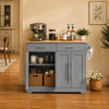 SoBuy FKW129-WN Kitchen Wagon on Wheels-Kitchen Island med foldet arbejdsoverflade, 2 skuffer og justerbare hylder, mobil serveringsvogn til køkken eller spisestue, hvid 113x91x (44–69) cm