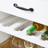 SoBuy FKW131 -WN Kitchen Wagon on Wheels - Kitchen Cabinets with Countertop in Rubber Wood, Fremskæret køkkenenhed til spisestue og kaffestation, 92 x 42 x 87 cm, hvid