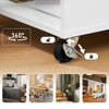 SoBuy FKW132-WN Kitchen Trailer på hjul-Kitchen-møbler med arbejdsoverflade i gummi træ, fritstående køkkenenhed til spisebord og kaffestation 70 x 40 x 90 cm hvid