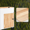 SoBuy FKW132-WN Kitchen Trailer på hjul-Kitchen-møbler med arbejdsoverflade i gummi træ, fritstående køkkenenhed til spisebord og kaffestation 70 x 40 x 90 cm hvid