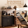 SoBuy FKW133-WN Kitchen Island med arbejdsområde-rulle køkkenvogn og serveringsvogn med kasse, fritstående køkkenø på hjul til køkken, spisestue og udendørs, hvid 99x40x85 cm