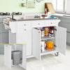SoBuy,Køkkenø - Køkkenbord på hjul med skuffer og skabe - Hvid,FKW33-W