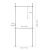 SoBuy Walk-in closet modular garderobe med teleskopstænger FRG109-HG