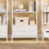 SoBuy,Stigehylde hvidReol med skuffer Stand hylde træFRG116-W