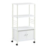 SoBuy Køkkenvogn med skab, hvid FRG12-W