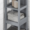 SoBuy Pladsbesparende badeværelsesskab, grå B30 * D30 * H145 cm FRG126-SG