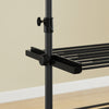 SoBuy Teleskopisk tøjskinne,Tøjskinnesystem,Reolsystem, sort FRG34-SCH