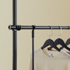 SoBuy Teleskopisk tøjskinne,Tøjskinnesystem,Reolsystem, sort FRG34-SCH