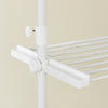 SoBuy Teleskopisk tøjskinne,Tøjskinnesystem,Reolsystem, hvid FRG34-W