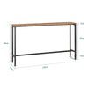 SoBuy Pladsbesparende Sidebord Konsolbord i industriel stil Længde 120 cmBredde 20 cm Højde 65 cm brun FSB19-N