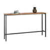 SoBuy Pladsbesparende Sidebord Konsolbord i industriel stil Længde 120 cmBredde 20 cm Højde 65 cm brun FSB19-N