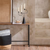 SoBuy Pladsbesparende Sidebord Konsolbord i industriel stil Længde 120 cmBredde 20 cm Højde 65 cm brun FSB19-N