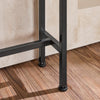 SoBuy Pladsbesparende Sidebord Konsolbord i industriel stil Længde 120 cmBredde 20 cm Højde 65 cm brun FSB19-N